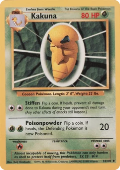 Shadowless Pokémon Cards — Kakuna