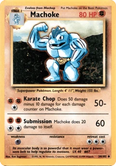 Shadowless Pokémon Cards — Machoke