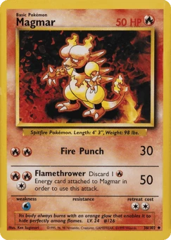 Shadowless Pokémon Cards — Magmar