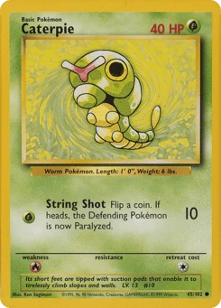 Shadowless Pokémon Cards — Caterpie
