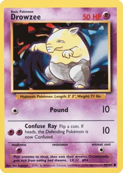 Shadowless Pokémon Cards — Drowzee
