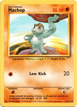 Shadowless Pokémon Cards — Machop