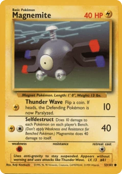 Shadowless Pokémon Cards — Magnemite