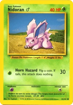 Shadowless Pokémon Cards — Nidoran ♂
