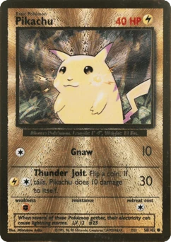 Shadowless Pokémon Cards — Pikachu