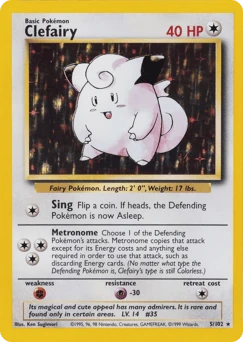 Shadowless Pokémon Cards — Clefairy