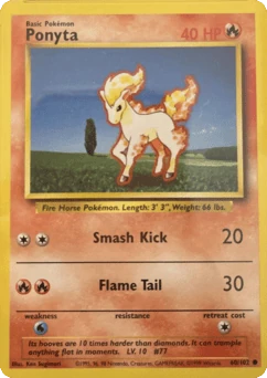 Shadowless Pokémon Cards — Ponyta