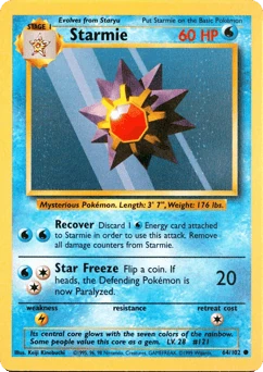 Shadowless Pokémon Cards — Starmie