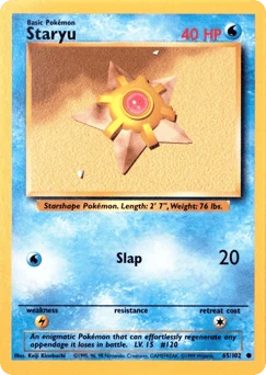 Shadowless Pokémon Cards — Staryu