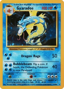Shadowless Pokémon Cards — Gyarados