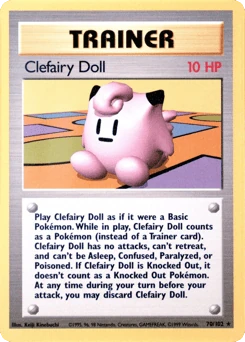 Shadowless Pokémon Cards — Clefairy Doll