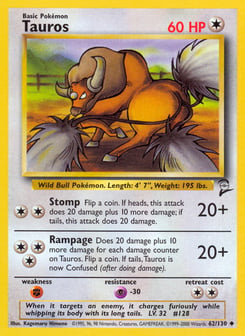 Tauros Base Set 2 #62