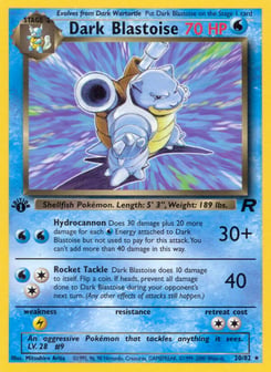 Dark Blastoise Team Rocket #20