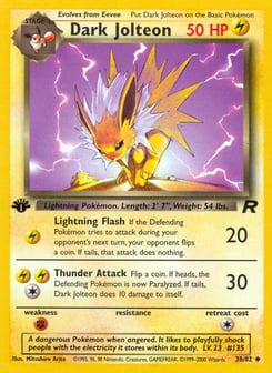 Dark Jolteon Team Rocket #38