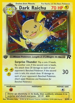 Dunkles Raichu Team Rocket #83