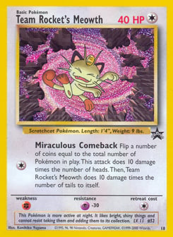 Team Rocket's Meowth Wizards Black Star Promos #18