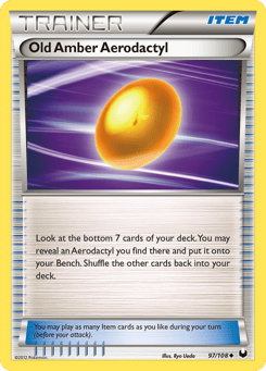 Old Amber Aerodactyl Dark Explorers #97