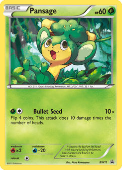 Pansage BW Black Star Promos #BW11