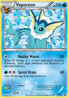 Vaporeon BW Black Star Promos #BW89