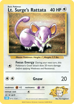 Lt. Surge's Rattata Pokémon TCG Classic - Blastoise #15