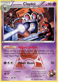 Team Magma's Claydol Double Crisis #11