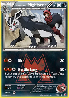 Team Magma's Mightyena Double Crisis #19