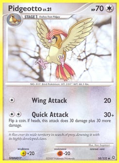 Pidgeotto Secret Wonders #58