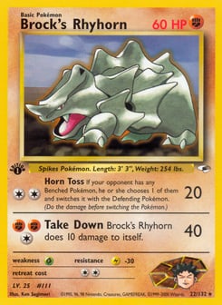 Brock's Rhyhorn Gym Heroes #22