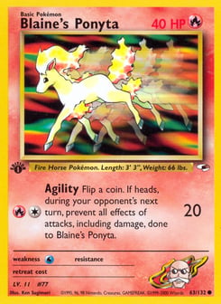 Blaine's Ponyta Gym Heroes #63
