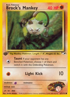 Brock's Mankey Gym Heroes #67