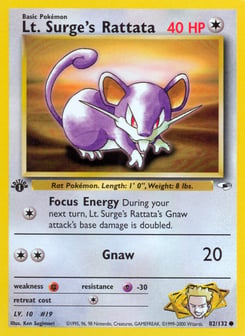 Lt. Surge's Rattata Gym Heroes #82