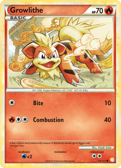 Growlithe HeartGold & SoulSilver #65