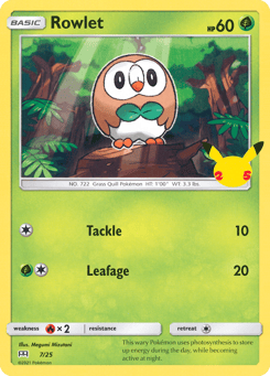 Rowlet McDonald's Collection 2021 #7