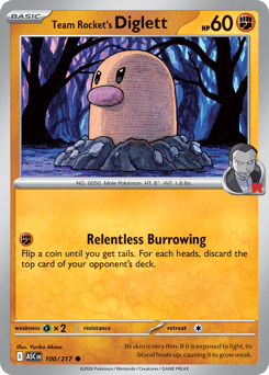 Team Rocket's Diglett Ascended Heroes #100