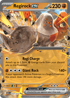 Regirock ex Ascended Heroes #107