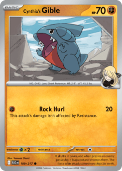 Cynthia's Gible Ascended Heroes #109