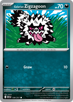 Galarian Zigzagoon Ascended Heroes #130