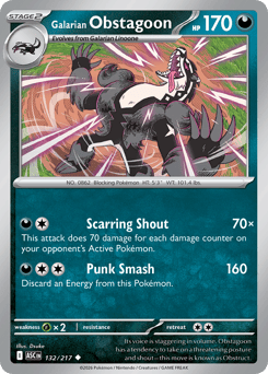 Galarian Obstagoon Ascended Heroes #132