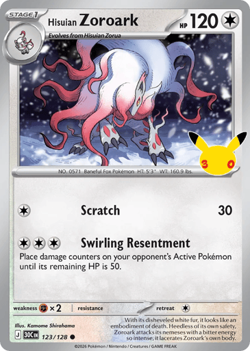 Hisuian Zoroark — 30th Celebration #123