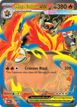 Mega Emboar ex Mega Evolution Black Star Promos #35
