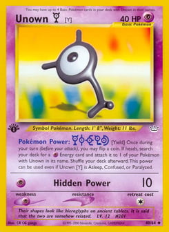 Unown [Y] Neo Revelation #40