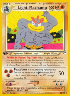 Light Machamp Neo Destiny #25
