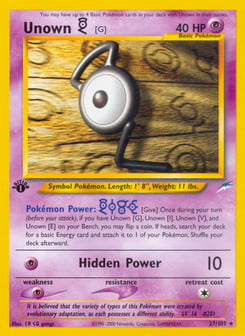Unown [G] Neo Destiny #27