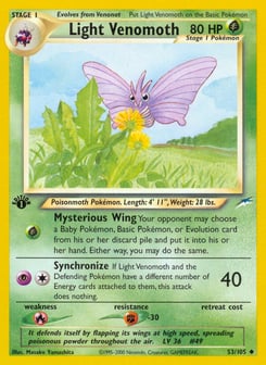 Light Venomoth Neo Destiny #53