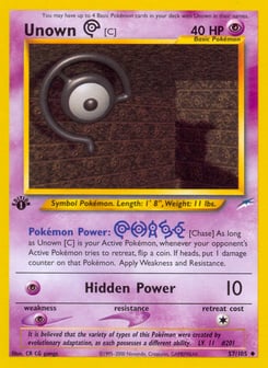 Unown [C] Neo Destiny #57