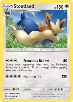 Stoutland Sun & Moon #105