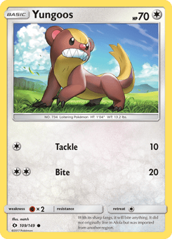 Yungoos Sun & Moon #109