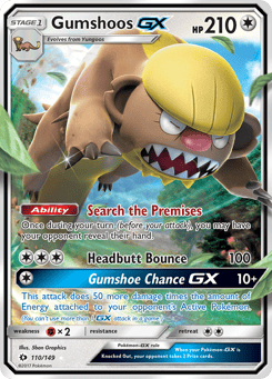Gumshoos-GX Sun & Moon #110