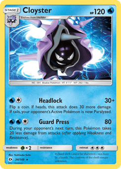 Cloyster Sun & Moon #34