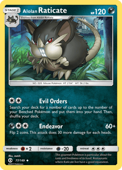 Alolan Raticate Sun & Moon #77
